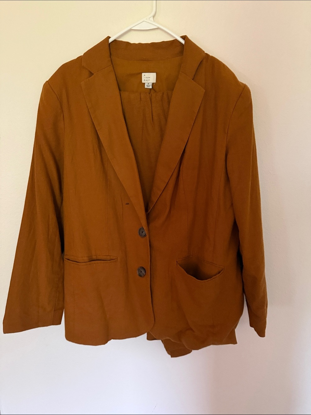 a new day Women's Rust-Colored Blazer Jacket and pants